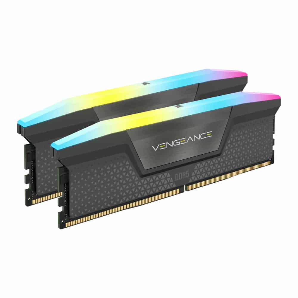(image for) Corsair Vengeance RGB Grey 64GB 5600MHz AMD EXPO DDR5 Memory Kit